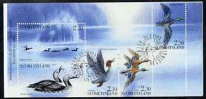 Finland 1993 Water Birds 11m50 booklet complete with first day commemorative cancel, SG SB40