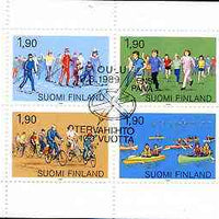 Booklet - Finland 1989 Sport 7m60 booklet complete with first day commemorative cancel, SG SB27