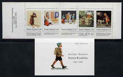 Booklet - Finland 1993 Martta Wendelin (Artist) 11m50 booklet complete and pristine, SG SB39