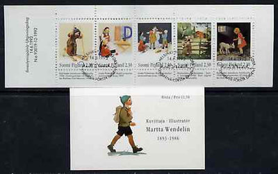 Booklet - Finland 1993 Martta Wendelin (Artist) 11m50 booklet complete with first day commemorative cancel, SG SB39