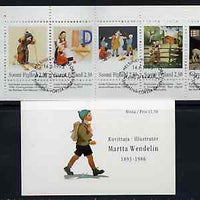 Finland 1993 Martta Wendelin (Artist) 11m50 booklet complete with first day commemorative cancel, SG SB39