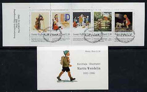 Finland 1993 Martta Wendelin (Artist) 11m50 booklet complete with first day commemorative cancel, SG SB39