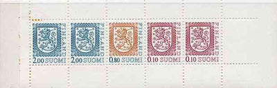 Finland 1990 Lion (National Arms) 5m booklet complete and pristine, SG SB28