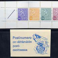 Finland 1974 Lion (National Arms) 1m booklet (blue & white cover) complete and pristine, SG SB11m