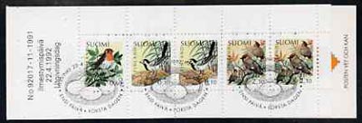 Finland 1992 Birds (2nd series) 5m booklet complete with first day commemorative cancel, SG SB32