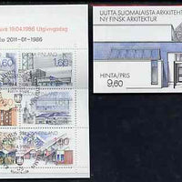 Finland 1986 Modern Architecture 9m60 booklet complete with first day commemorative cancel, SG SB20