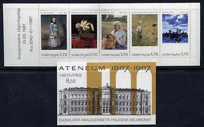 Finland 1987 Centenary of Ateneum Art Museum 8m50 booklet complete and pristine, SG SB21