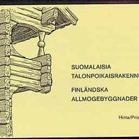 Finland 1979 Peasant Architecture 11m booklet complete and pristine, SG SB14