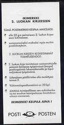 Booklet - Finland 1993 Provincial Plants (Iris) 23m self-adhesive booklet complete and pristine, SG SB36
