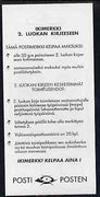 Finland 1993 Provincial Plants (Iris) 23m self-adhesive booklet complete and pristine, SG SB36