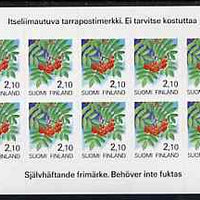 Finland 1991 Provincial Plants (Rowan) 2m10 self-adhesive in complete sheetlet of 10, SG 1206
