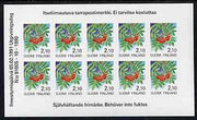 Finland 1991 Provincial Plants (Rowan) 2m10 self-adhesive in complete sheetlet of 10, SG 1206