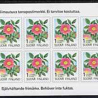 Finland 1994 Provincial Plants (Rose) 1k self-adhesive in complete sheetlet of 10, SG 1354