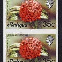 Antigua 1976 Flames of the Wood 35c (with imprint) unmounted mint imperforate pair (as SG 480B)