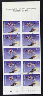Finland 1994 Christmas 21m booklet complete and pristine