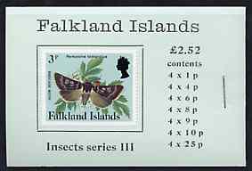 Falkland Islands 1988 Insects (3rd series) £2.52 booklet (pale green cover) complete & pristine, SG SB8