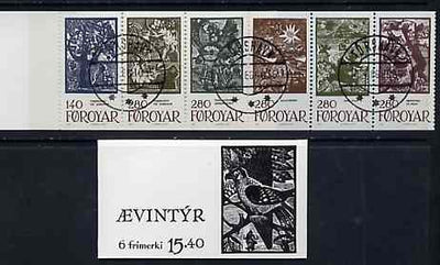 Booklet - Faroe Islands 1984 Fairy Tales 15k40 booklet complete (stamps fine cds used) SG SB3