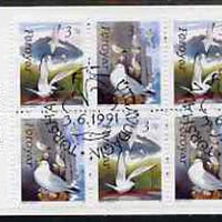 Booklet - Faroe Islands 1991 Birds 22k20 booklet complete with first day commemorative cancel SG SB5