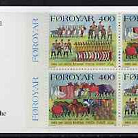 Faroe Islands 1994 On The First Day Of Christmas 24k booklet complete and fine SG SB9