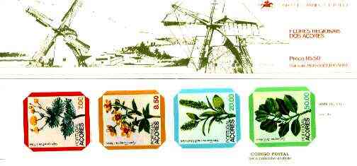 Portugal - Azores 1981 Regional Flowers 85E50 booklet (Windmill on covers) complete and very fine, SG SB2