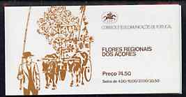 Portugal - Azores 1982 Regional Flowers 74E50 booklet (Oxen on cover) complete and very fine, SG SB3