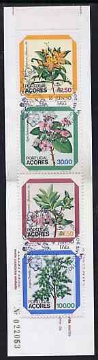 Portugal - Azores 1983 Regional Flowers 180E booklet (Woman on cover) complete (stamps with commemorative cancel), SG SB4