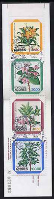 Portugal - Azores 1983 Regional Flowers 180E booklet (Woman on cover) complete (stamps with commemorative cancel), SG SB4