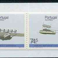 Portugal - Azores 1987 Historic Airplane Landings 281E50 booklet complete and pristine, SG SB8