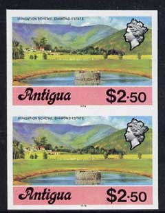 Antigua 1976 Irrigation Scheme $2.50 (with imprint) unmounted mint imperforate pair (as SG 484B)