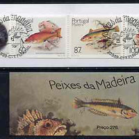 Portugal - Madeira 1989 Fish 276E booklet complete with commemorative first day cancel, SG SB9