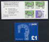 Booklet - Ireland 1993 Artefacts £1 booklet (greenish-blue cover) complete and pristine, SG SB45