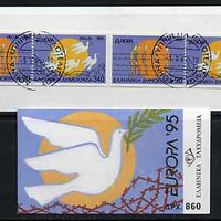 Greece 1995 Europa (Peace & Freedom) 860Dr booklet complete with first day cancel