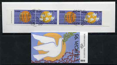 Greece 1995 Europa (Peace & Freedom) 860Dr booklet complete with first day cancel