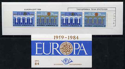 Booklet - Greece 1984 Europa (CEPT) 84Dr booklet complete and very fine