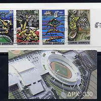 Greece 1989 Centenary of Olympic Games 330Dr booklet complete with first day cancels