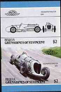 St Vincent - Bequia $2 Napier Railton (1933) unmounted mint imperf se-tenant pair