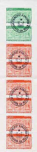 Andorra - French 1987 Early Coat of Arms 17f booklet complete with fine cds cancels, SG SB1
