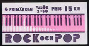 Sweden 1991 Rock & Pop 15k booklet complete with first day cancels, SG SB440
