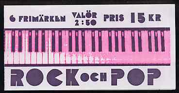 Sweden 1991 Rock & Pop 15k booklet complete with first day cancels, SG SB440