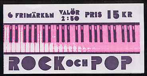 Sweden 1991 Rock & Pop 15k booklet complete with first day cancels, SG SB440