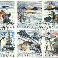 Sweden 1989 Swedish Academy of Sciences (Polar Research) 19k80 booklet complete with first day cancels, SG SB419