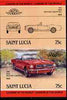 St Lucia 1984 Cars #2 (Leaders of the World) 75c Ford Mustang (1965) unmounted mint imperf se-tenant pair (as SG 753a) unmounted mint