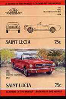 St Lucia 1984 Cars #2 (Leaders of the World) 75c Ford Mustang (1965) unmounted mint imperf se-tenant pair (as SG 753a) unmounted mint