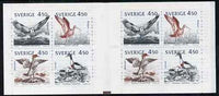 Sweden 1992 Birds of the Baltic 36k booklet complete and very fine containing two se-tenant blocks of 4 (2 sets) SG SB453