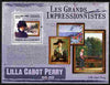 Comoro Islands 2009 The Impressionists - Lilla Cabot Perry perf souvenir sheet unmounted mint