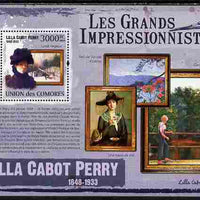 Comoro Islands 2009 The Impressionists - Lilla Cabot Perry perf souvenir sheet unmounted mint