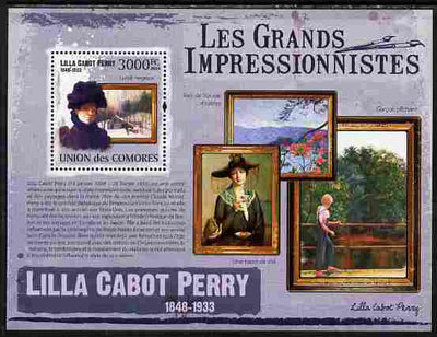 Comoro Islands 2009 The Impressionists - Lilla Cabot Perry perf souvenir sheet unmounted mint