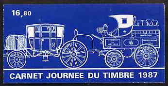 France 1987 Stamp Day 16f80 Booklet complete with first day cancels SG CSB9