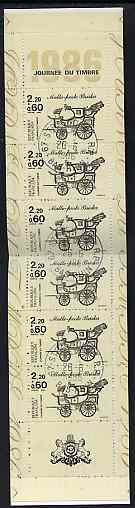 France 1986 Stamp Day 16f80 Booklet complete with first day cancels SG CSB7