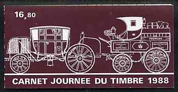 France 1988 Stamp Day 16f80 Booklet complete with first day cancels SG CSB12
